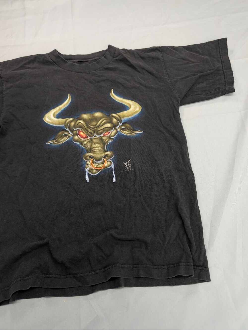 The Rock WWF Shirt Vintage 1998 Brahma Bull Smack Down S